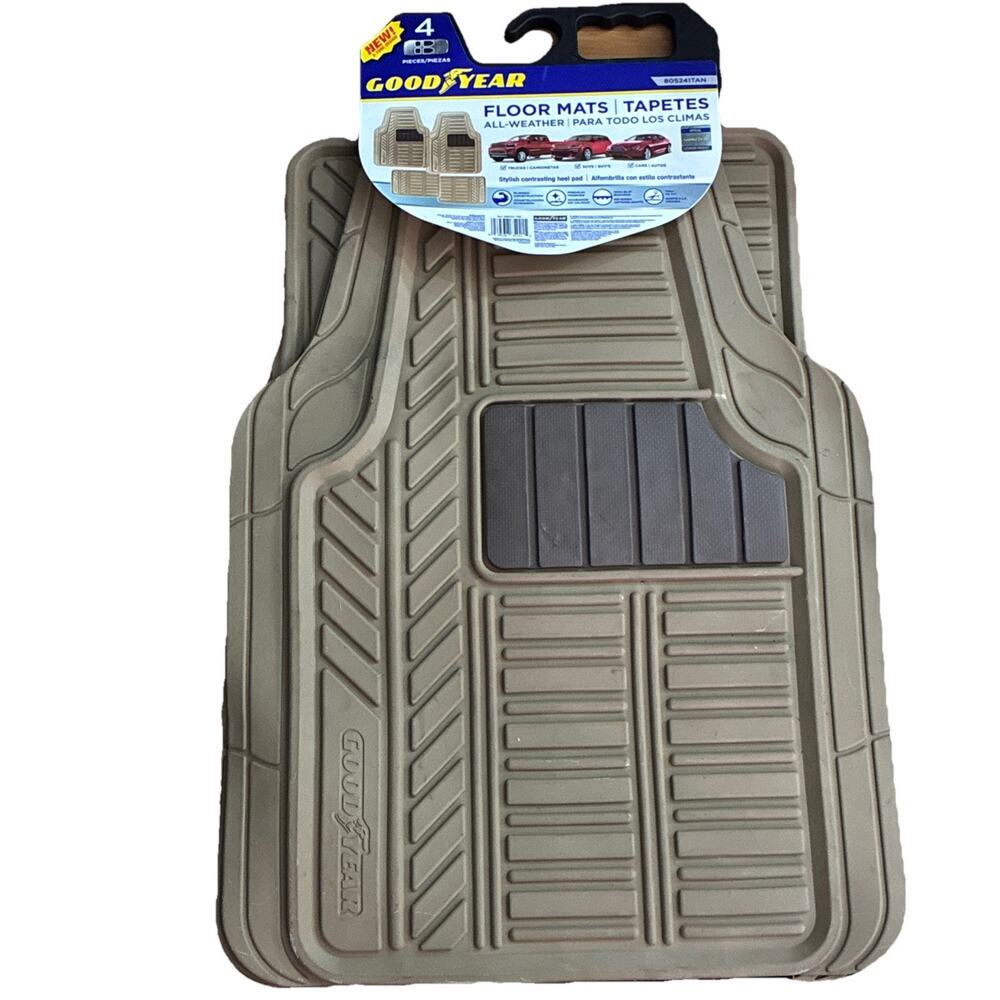 Good Year Floor Mats All Weather Trucks, SUV, Cars, Tan Front 2 Back 2